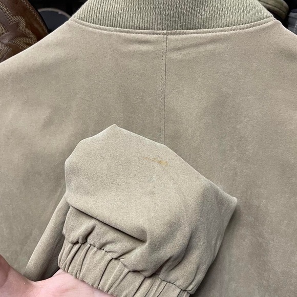 vintage 90s London fog full zip bomber style soft textured jacket W/ 2 pockets - Picture 6 of 7